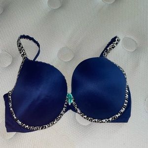 Body by Victoria perfect shape 34DDD navy blue with leopard